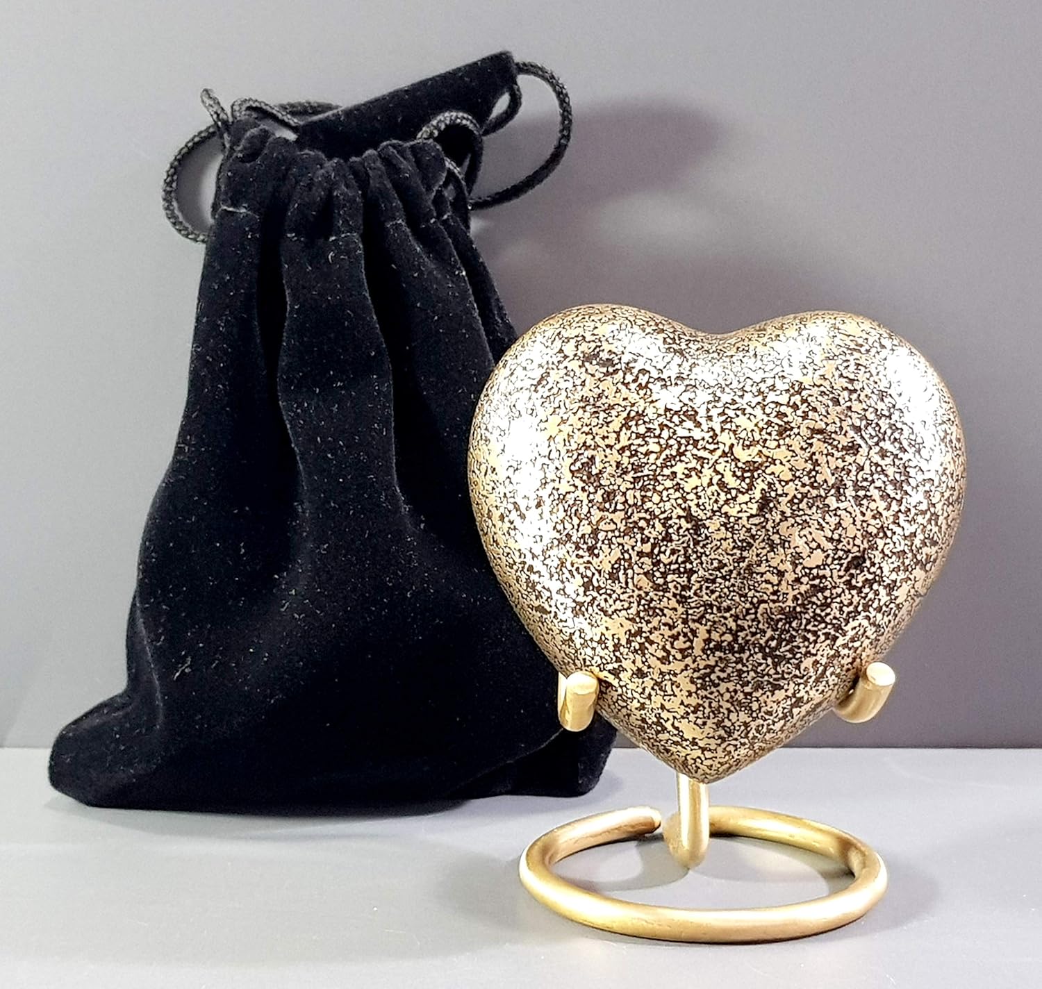 Esplanade Heart Shape Cremation Urn Memorial Container Jar Pot | Metal Urns | Memorial Keepsake Urns